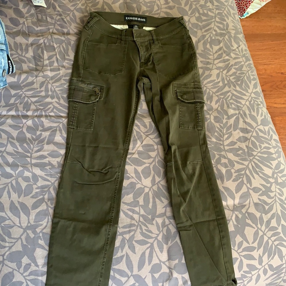 Camo green cargo pants